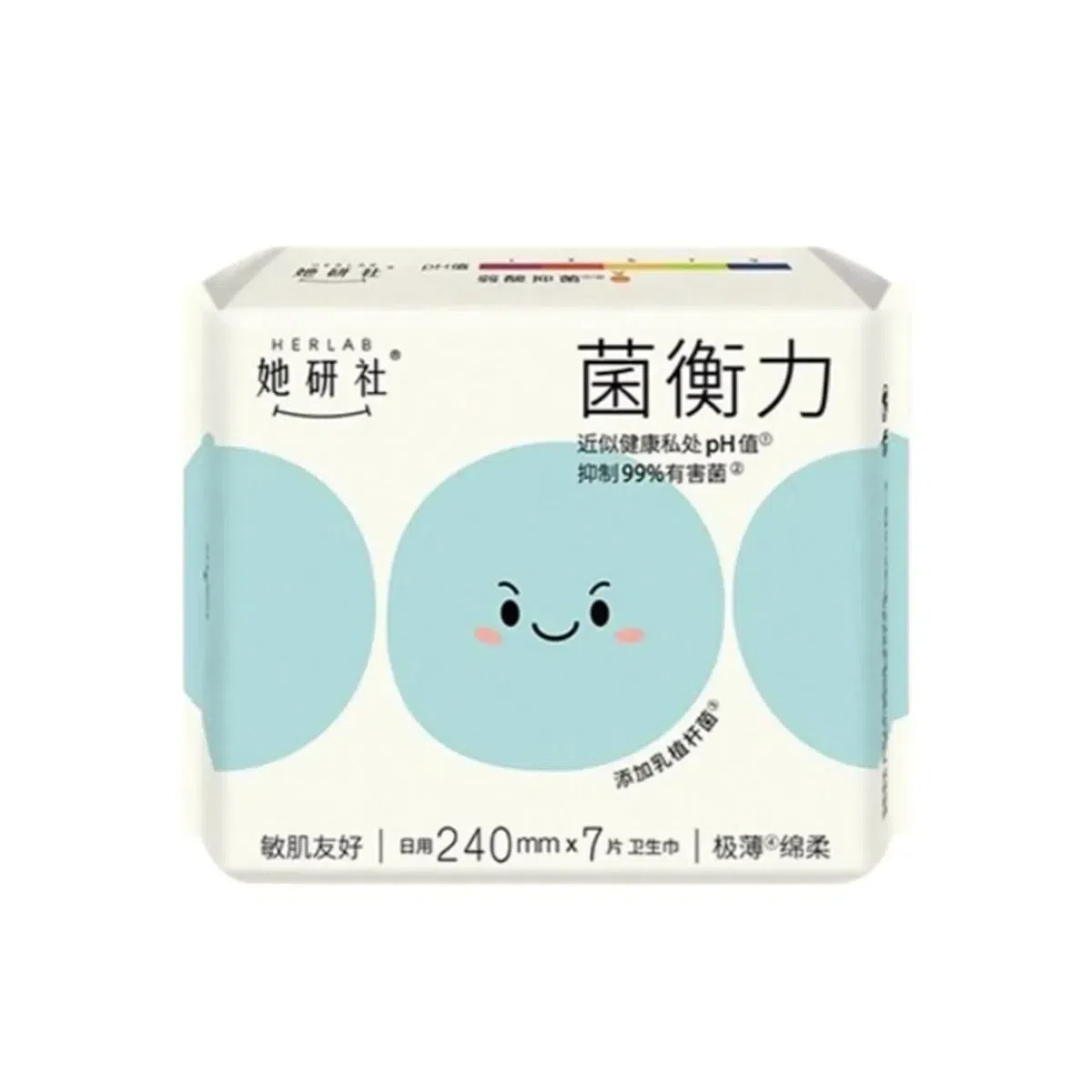 She developed a sanitary napkin, 240mm, 7 pieces. 1 pack