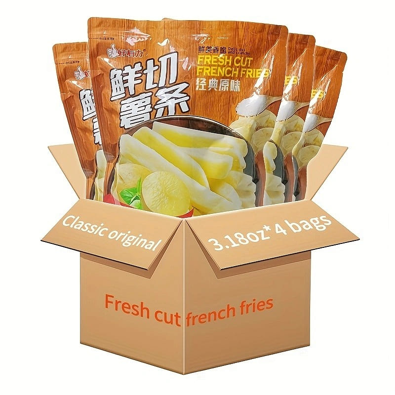 Hao you li Fresh cut French Fries (classic) 90g*4 bags 360 g