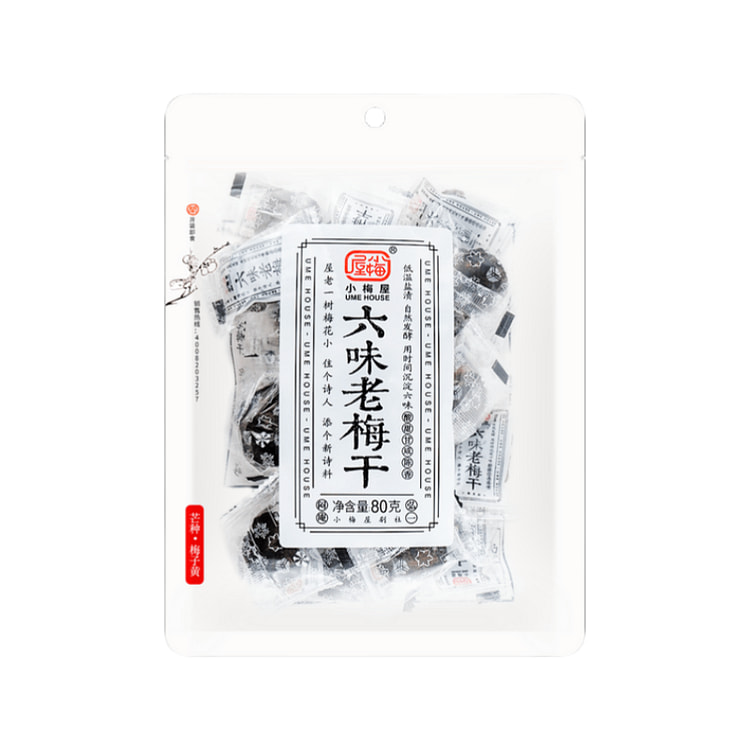 [中国直邮]小梅屋 六味老梅干 80g