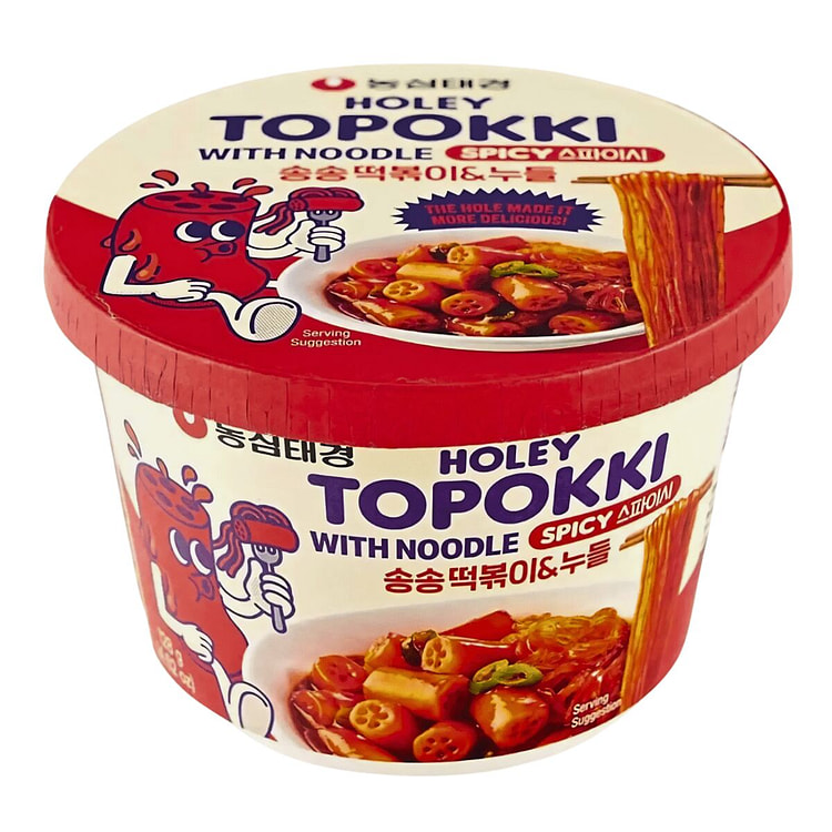 [Nongshim] Holey Topokki Cup Spicy Flavor - 4.52oz 1 each