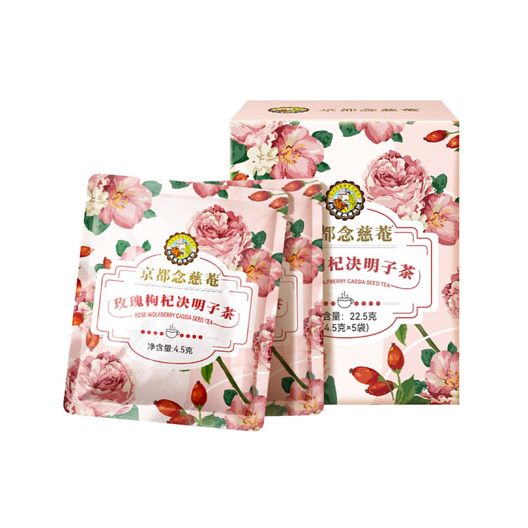 京都念慈菴玫瑰枸杞决明子茶红枣枸杞子重瓣红玫瑰袋泡 22.5 克