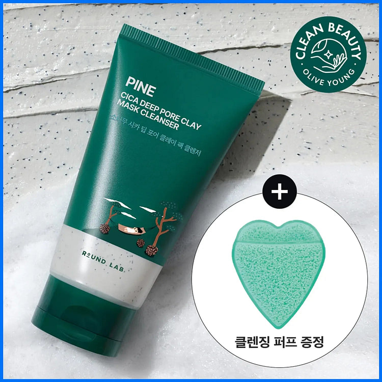 ROUND LAB Cica Deep Pore Clay MaskCleanser150mlSet 1 each