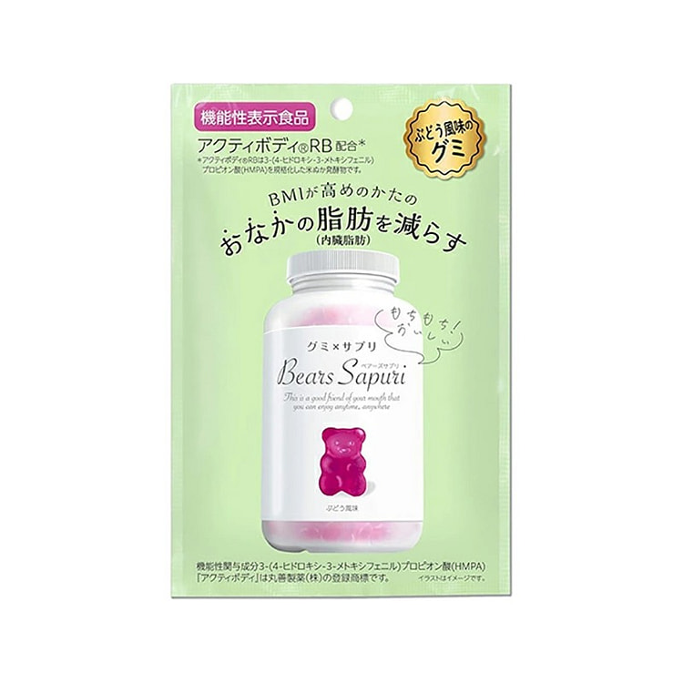 M's 小熊形状营养补充软糖 减少腹部脂肪 葡萄味 60g