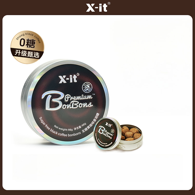 xit无糖黑咖啡香润糖丝滑醇香清凉提神98g*1盒