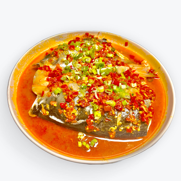 Steamed Fish Head with Chili Pepper