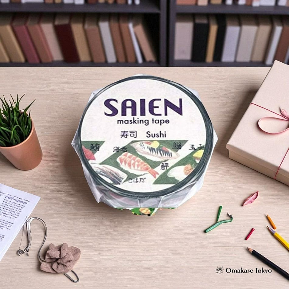 Japanese Washi Masking Tape Sushi 20 g