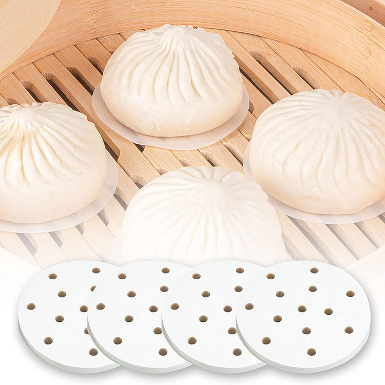 100张10CM蒸笼纸 包子馒头蒸笼垫 迷你蒸纸