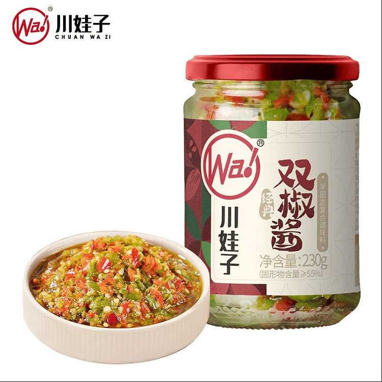 川娃子双椒酱四川农家风味拌面饭酱230克*2瓶 460 克