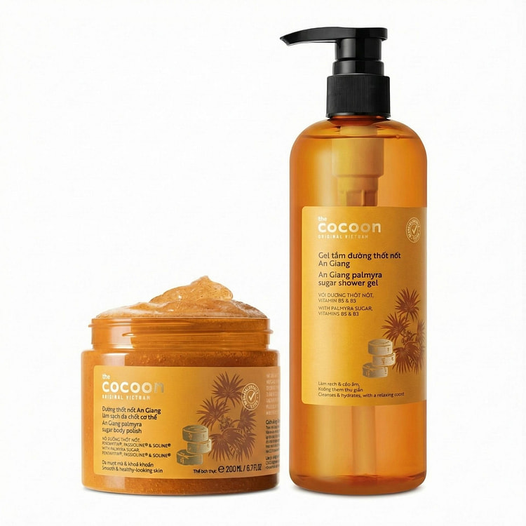 ชุดทำความสะอาด & สครับผิว น้ำตาลโตนด Cocoon