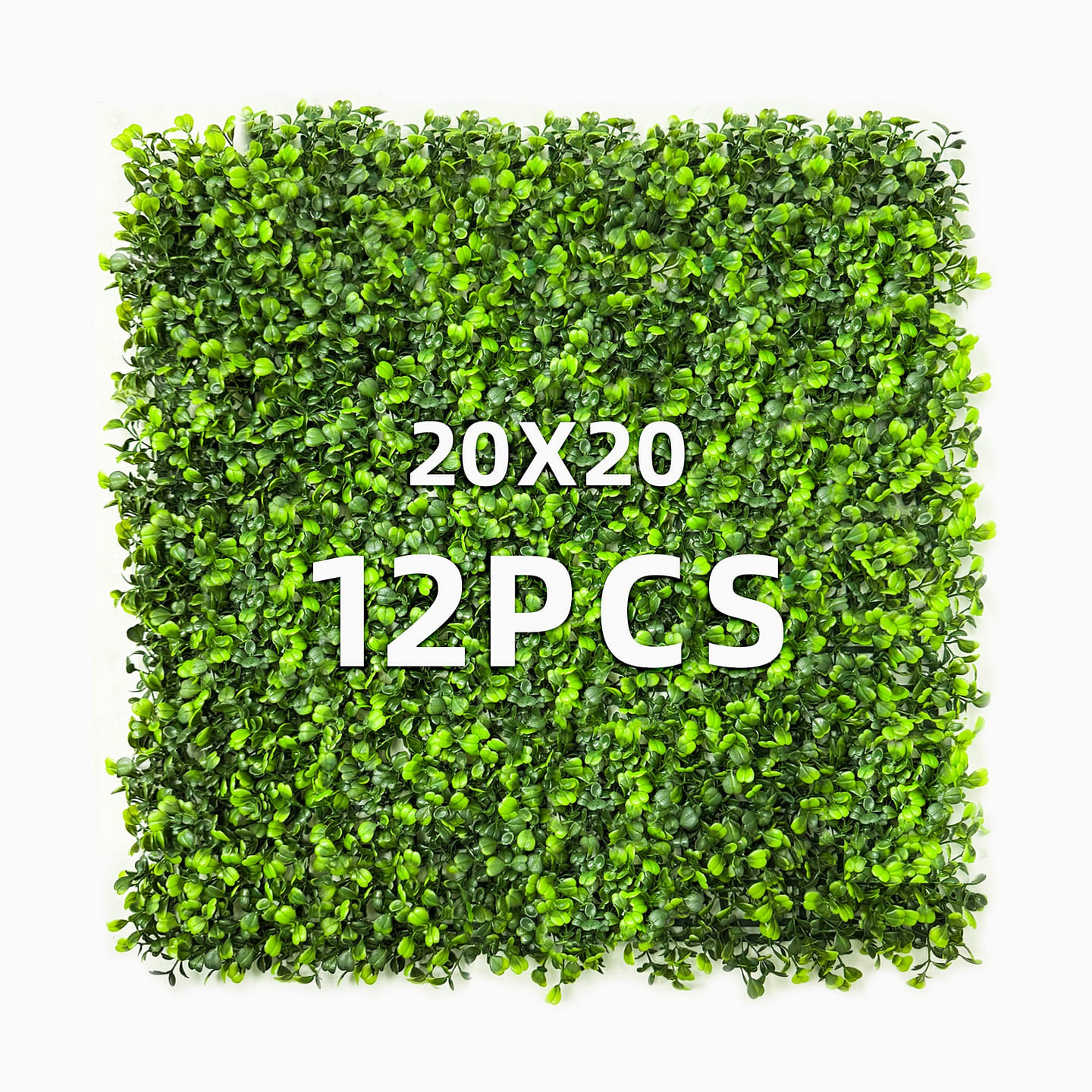 12 pcs 20 X 20 Grass Wall Artificial Boxwood Panels Boxwood Hedge UV for Fence 1 box