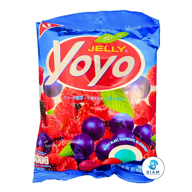 YoYo Gummy Jelly, Berry Flavor, Thai Snack
