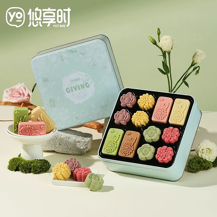 悠享时中式绿豆糕点礼盒 杭州特产精致宋代茶点伴手礼