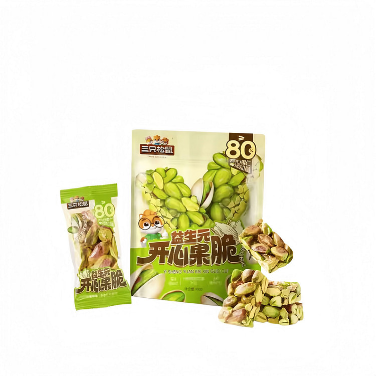 三只松鼠生活馆益生元开心果仁脆100g坚果仁膳食纤 100 克