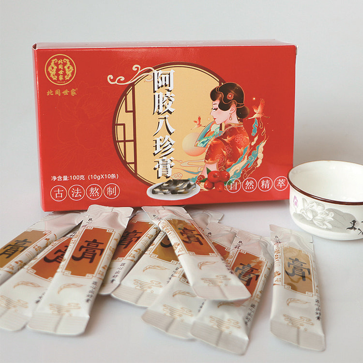啊胶八珍膏大姨妈滋补人参育颜膏盒装小条
