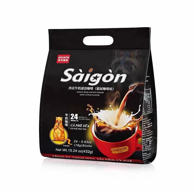 越南西贡猫屎咖啡味三合一速溶咖啡粉饮品提神醒脑早餐 432 克