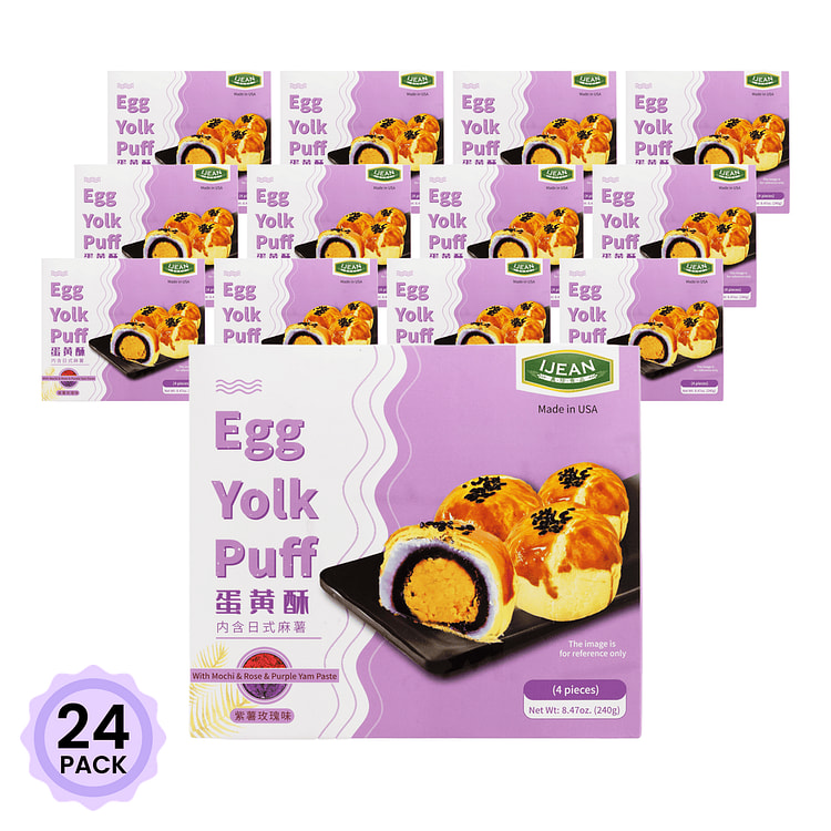 义珍 紫薯玫瑰麻薯蛋黄酥 240 克*24 包