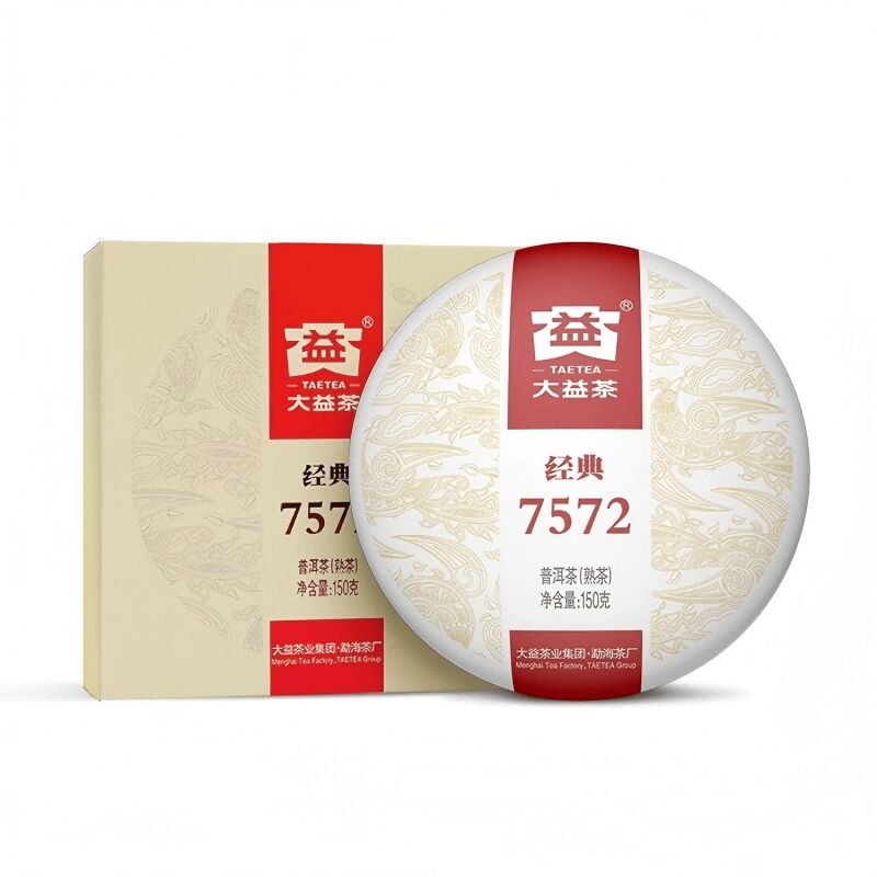 大益普洱茶经典150g7572标杆熟茶150 克- Weee!