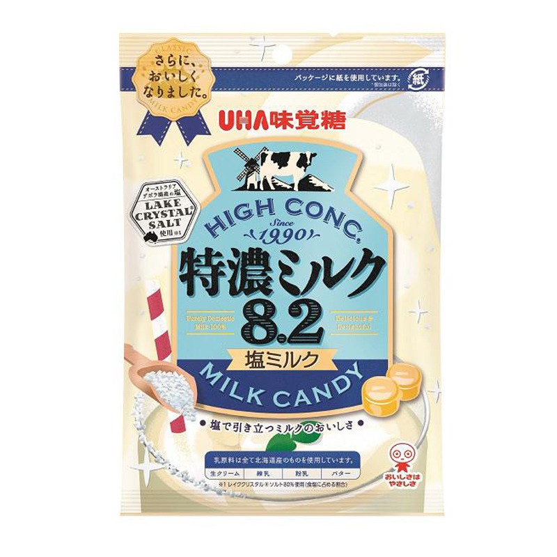 【日本直邮】UHA味觉糖 特浓牛奶8.2系列 盐牛奶 75g 1袋装 1 份