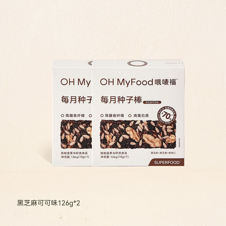 ohmyfood种子棒种子循环饼干126*2 252 克