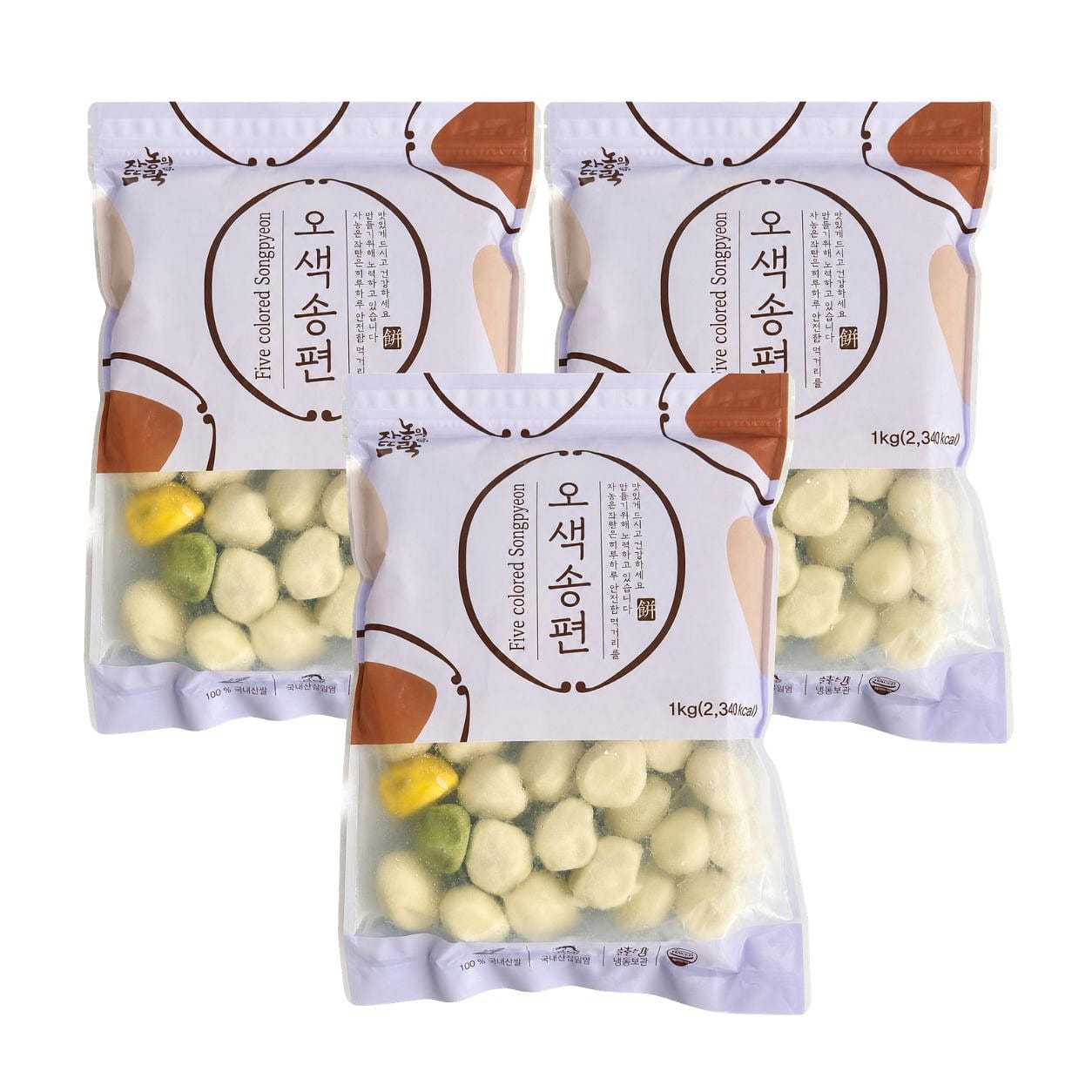 [Janong] Five-Color Songpyeon 2.2 lb*3 pack