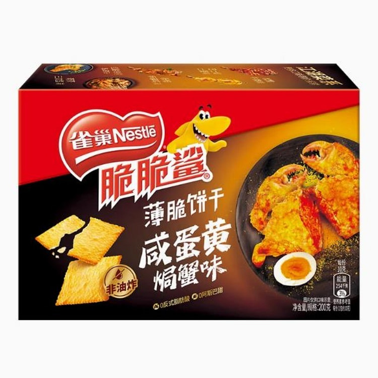 雀巢 脆脆鲨 薄脆饼干咸蛋黄焗蟹味 200g