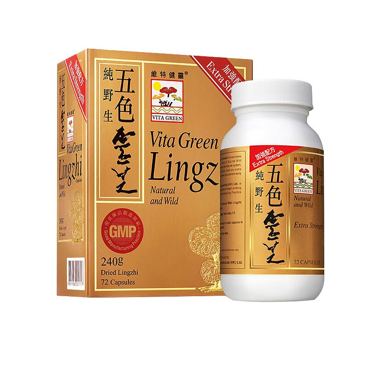 维特健灵五色灵芝胶囊72粒 增强免疫力