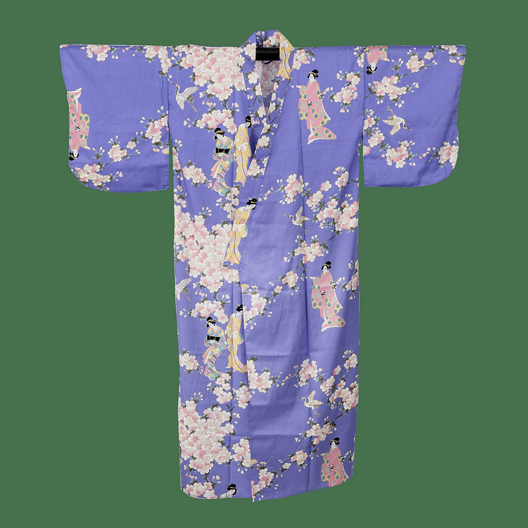 Japanese Kimono Robe (Purple Sakura)