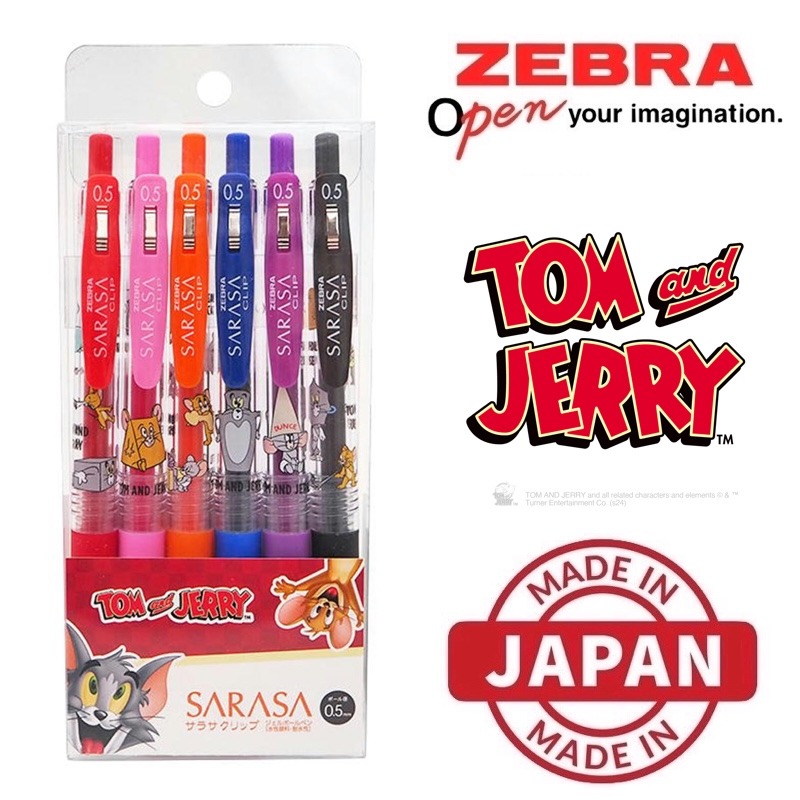 Get Zebra Sarasa Clip 0.5mm Tom and Jerry 6-Color Set Delivered