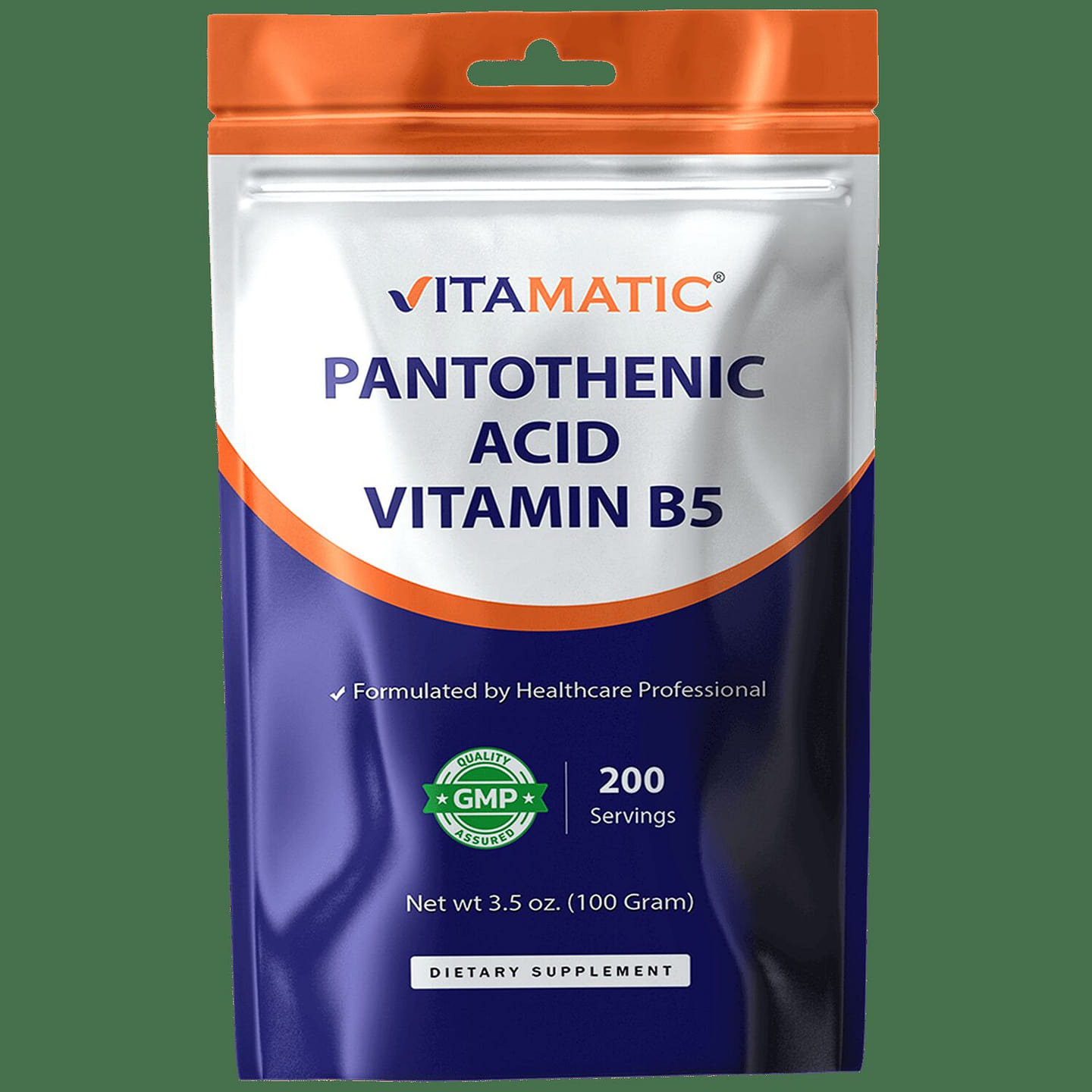 Pantothenic Acid Pure Powder 500 mg – 100 Grams 1 each
