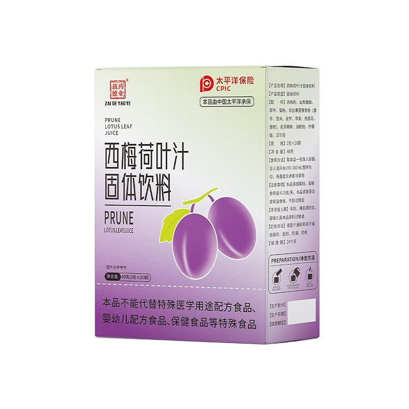 Prune Juice with Lotus Leaf 2g*20bags 1 box