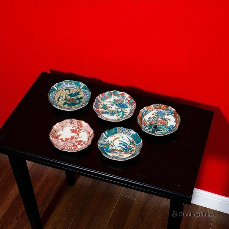 Kutani Yakiwataya 3.5 Plate Set