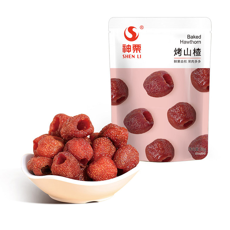 神栗手工去籽空心原味烘烤山楂蜜饯果脯88g*1袋