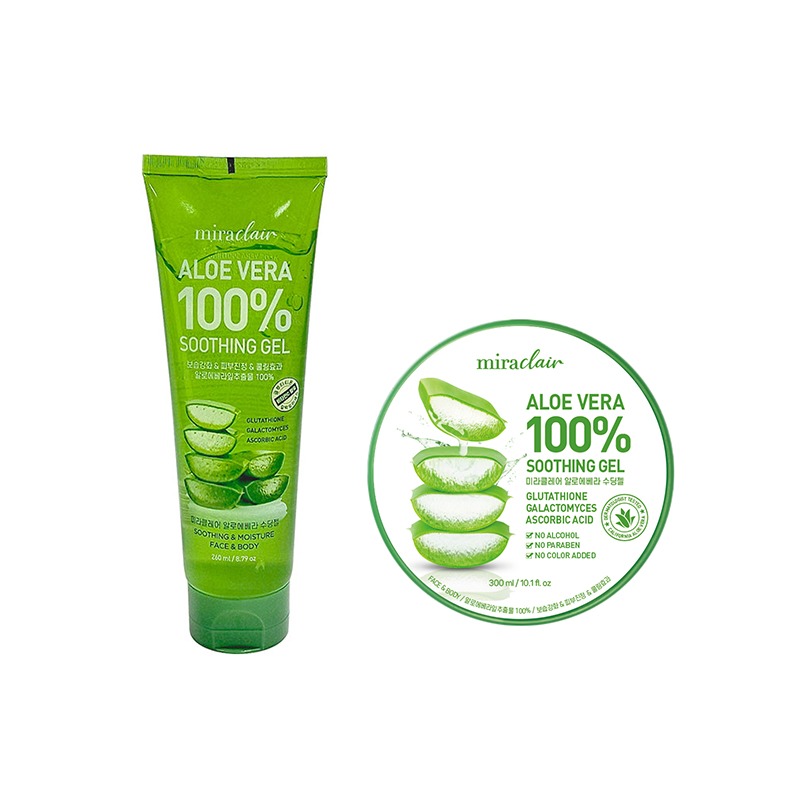 Miraclair Aloe Vera 100% Soothing Gel 260ml+300ml 530 ml