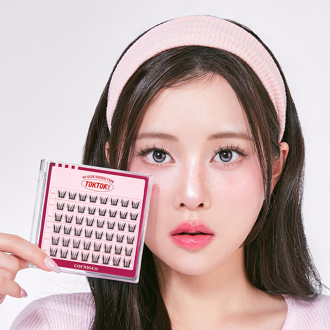 CORINGCO Toktok Hara False Eyelashes No Glue Bunny 1 each