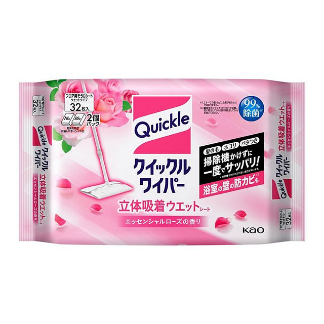 花王 湿式拖布替换装 32枚 玫瑰香型
