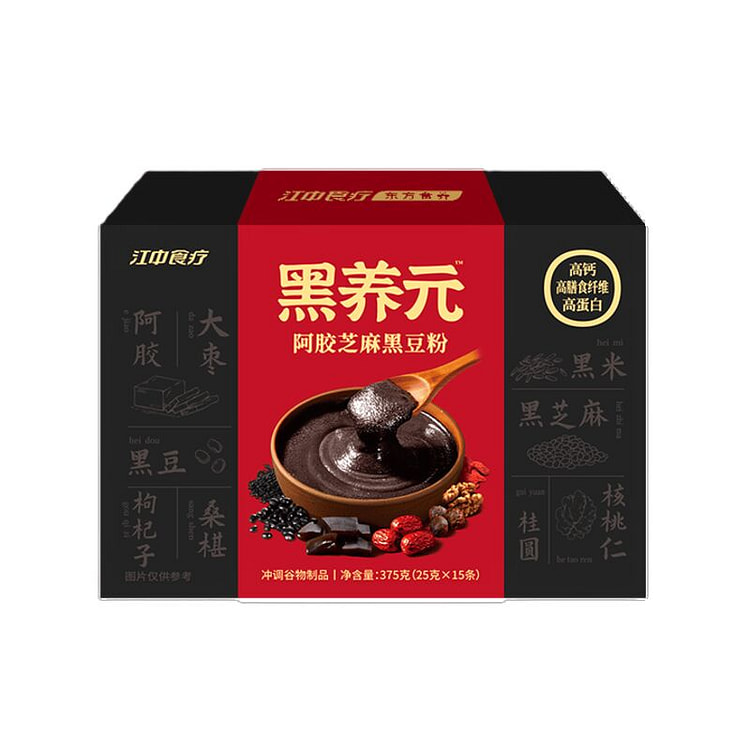 江中食疗 黑养元 阿胶枸杞黑豆粉（25克*15条） 375 克