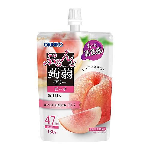 ORIHIRO Konjac Jelly Peach 130g 1 each