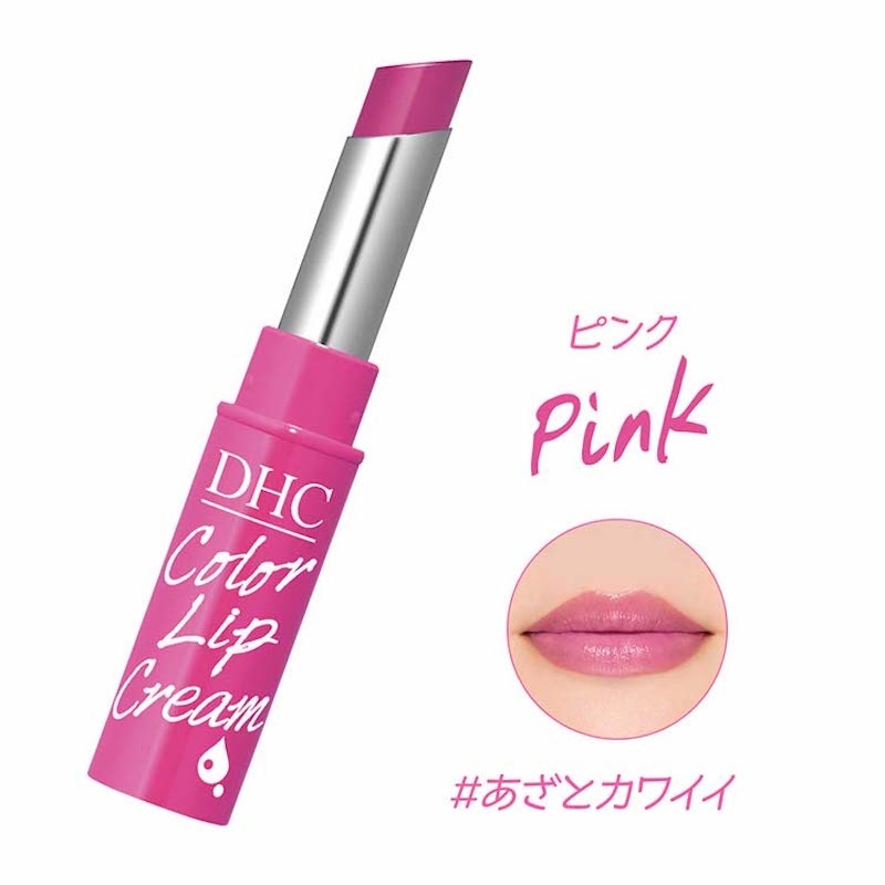 【日本直邮】DHC 蝶翠诗 浓密天然彩色保湿润唇膏 有色唇膏 唇部护理霜 粉色 1.5g 1 份