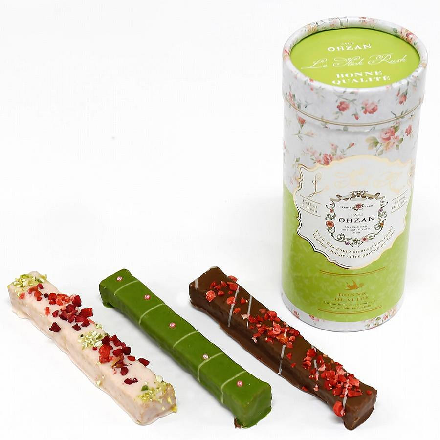 【Japan DirectMail】OHZAN Rusk Stick Gift Box Green 3pcs 1 箱