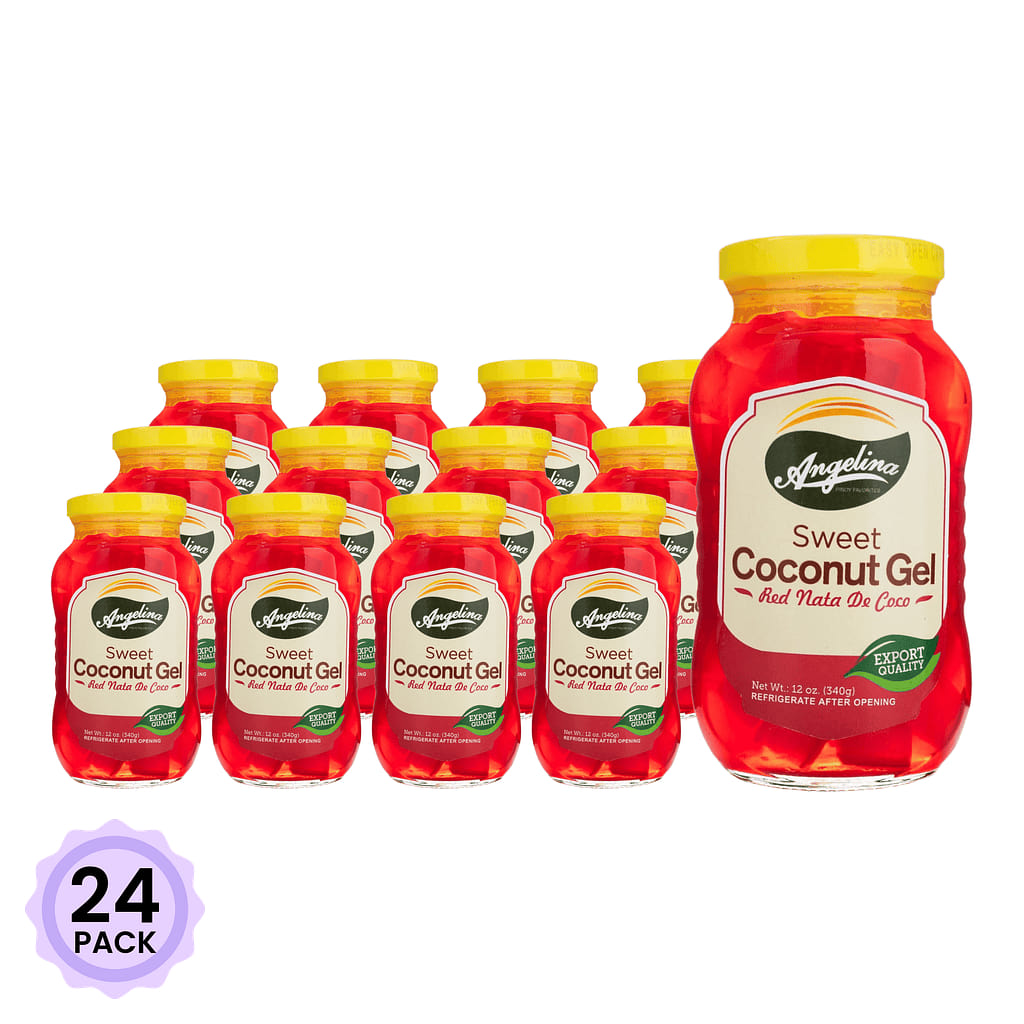 Angelina Nata De Coco Red, Sweet Coconut Gel 12 oz*24 pack