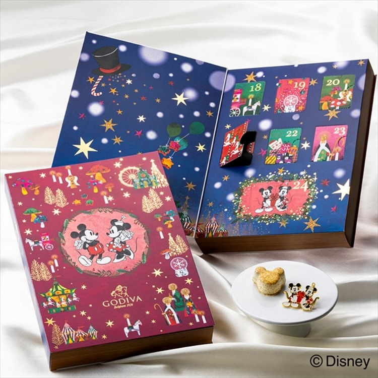 Godiva Winter Wonders 7days Countdown Calendar Chocolate Mickey & Minnie