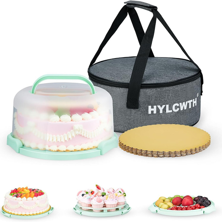 10 英寸圆形蛋糕托，含 10 个圆形金色 绿色 1 个