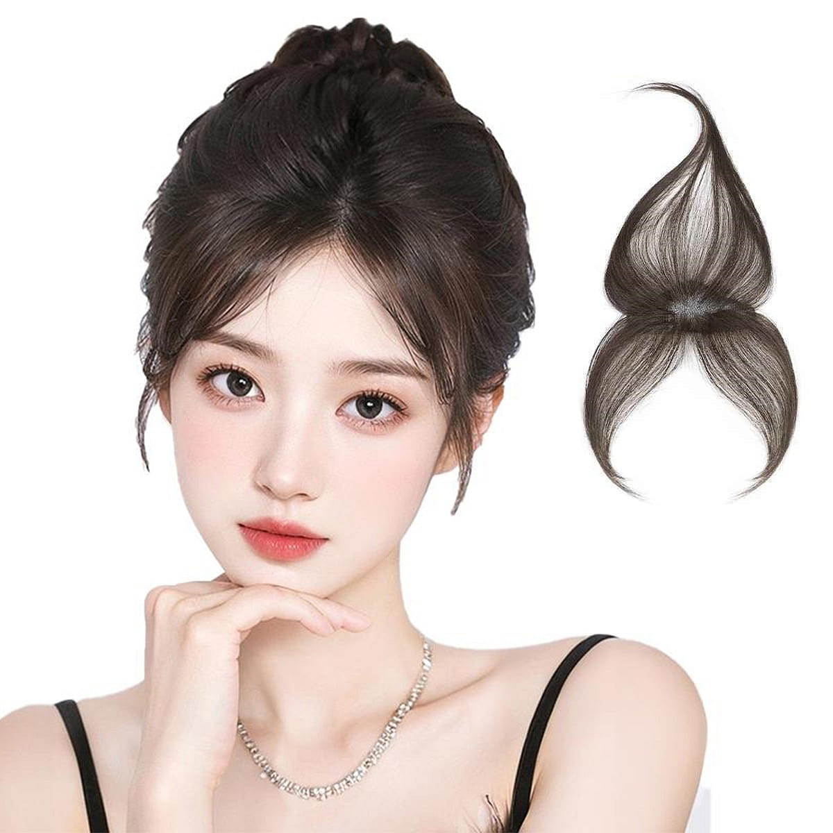 Lightweight Hair Piece Middle Part Mocha Brown 1 each
