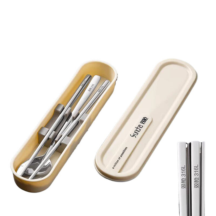 Suncha White 304&316 Stainless Cutlery Kit, 2 Sets 1 count