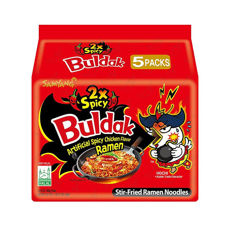 Samyang Buldak Spicy Chicken Flavor Ramen (5 Pack) – 2x Spicy 1 each