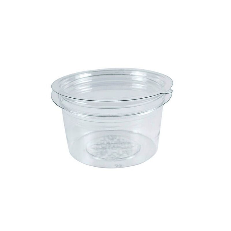 Clear Plastic Portion Sauce Cups with Lids 1.5oz 50 each