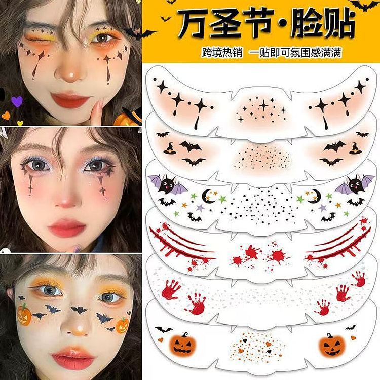 6 Halloween Tattoo Stickers 50 g