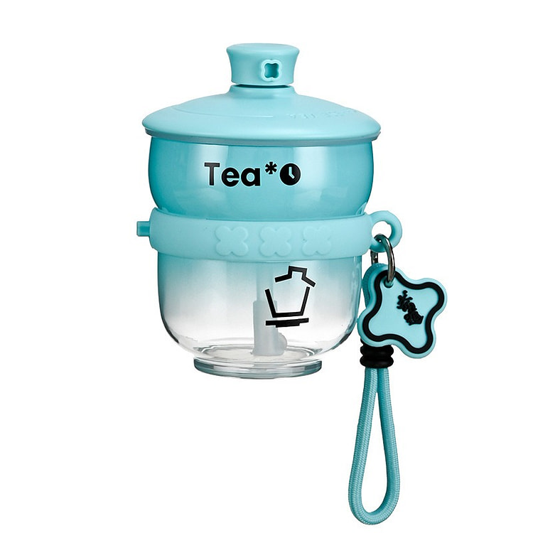 Mini Plastic Dwen Water Cup 450ml Portable -Blue 1 count