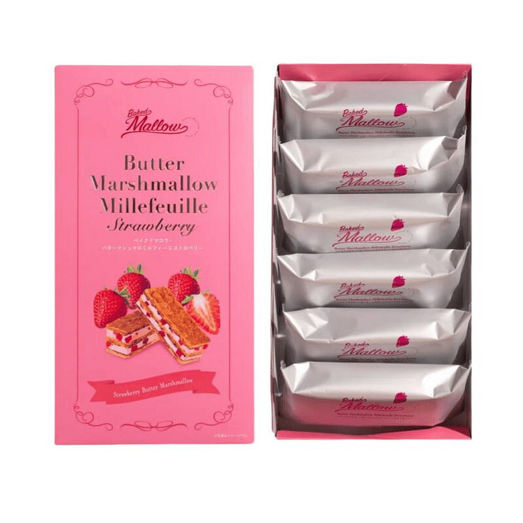 Butter Marshmallow Mille feuille Strawberry 6pcs