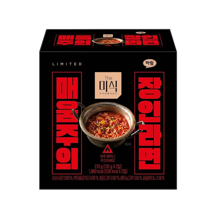 하림 더미식 매움주의 장인라면 135g x 2p